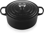 Le Creuset Enameled Cast Iron Signature Round Dutch Oven, 5.5 qt., Licorice