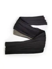Khaki & Black Pleated Shawl