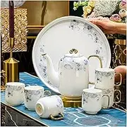 Water Carafe 8-Piece Fashionable teapot, Cup, Teacup, Water Cup Set with Cups, Coffee Cup, Home Living Room Gift Box Beverage Serveware