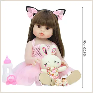 Reborn Dolls Reborn Dolls 女孩可水洗加重身體娃娃帶奶嘴奶瓶甜美裝扮 Reborn Doll s