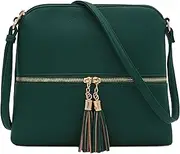 [DELUXITY] Lightweight Medium Crossbody Bag with Tassel
