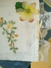 HAND MADE JUNK JOURNAL- EMBROIDERED-WITH BONUS