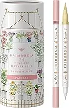 Primrosia 24 Pastel Dual Tip Marker Pens, Fineliner and Brush Tip