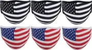 US Flag Reusable Face Mask 3 Layer Flexible Soft Face Cover 3-Pack