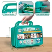 150 Pieces Hardcase First Aid Kit -First Aid Box Contains for Travel,Home,Office