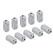 5mm Ferrite Cores Ring Clip-On RFI EMI Noise Suppression Cable Clip, Gray 10pcs