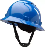 Blue Full Brim Hard Hat with with Fas-trac Suspension