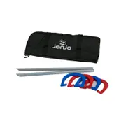 High Quality Red & Blue Metal Horseshoes w/ Carry Bag