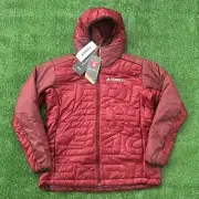 $250 Adidas Terrex Xperior Varilite Primaloft Hooded Jacket Womens L Red IB4182