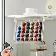 ZXHYREX Coffee Pods Capsules Organizer Drawer, Storage Holder for Nespresso Original Pods, Under Cabinet Space-saving Espresso Capsules Organizer 30-Capacity Coffee Pod Holder Drawer
