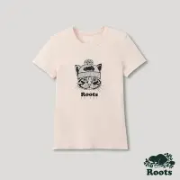 在飛比找Yahoo奇摩購物中心優惠-Roots 女裝- 台灣日系列 毛孩元素短袖T恤-粉色