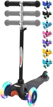 Scooter for Kids, Deluxe 3 Wheel Scooter for Toddlers 4 Adjustable Height Glider