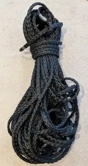 56.5m x 16mm Black Polypropylene Ski Rope Marine Boat Water Ski Dock Line