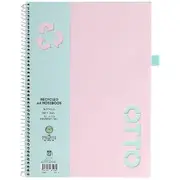 Otto A4 Recycled Notebook 120 Page Pink