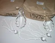 40 80's Czech. Cut Lead Glass Prisms, Chandelier Crystals. Suncatchers, Large.