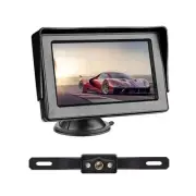 Backup Camera for Car Truck, 4.3" HD Monitor + Reverse Rear View Camera with ...