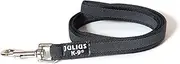 Julius-K9 216GM-S1 Color & Gray Super-Grip Leash with Handle, 20 mm x 1 m, Black-Gray