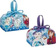 Skater KB7W-A Lunch Drawstring Lunch Bag, Drawstring Bag, Set of 2, Disney Frozen 25, Girls