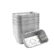 50 Pack 1Lb mini Loaf Pans Heavy Duty Disposable Aluminum Foil Bread Tins Sta...