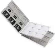 ELECOM Memory Case for 18 SD Cards and 18 microSD Cards Shock