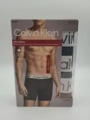 Calvin Klein Men's Size Medium 3 Pack Microfiber Multicolor Boxer Briefs NP2739X