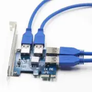 4 in 1 PCI-E Riser Adapter Board 1 to 4 PCI-E 1X Express USB3.0 PCI-E Mining