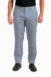 Hugo Boss Men's "Hesten194" Blue 100% Wool Flat Front Dress Pants