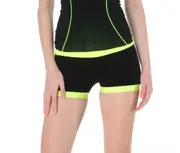 Jerf Womens Mahe Black Yellow Seamless Active Short