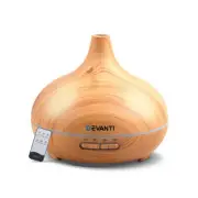 Devanti 300ml 4 in 1 Aroma Diffuser - Light Wood Retain Good Quality Guarantee