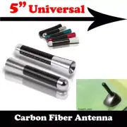 5" Stubby Real Carbon Fiber Aluminum Short Antenna Silver Screws For NISSAN Car (for: Nissan)