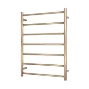Radiant RTR01 Round Bar Heated Towel Rail - 600 x 800mm - Champagne - Stainless Steel- Bottom Left/Top Right Wiring