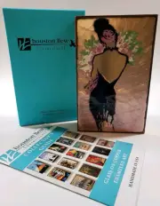 Houston Llew Spiritile 161 "Timeless" Coco Chanel Glass on Copper Enameled Block
