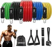 Resistance Bands with Handles for Men & Women, Exercise Bands for Home Workouts, Strength Training, Fitness, and Gym Equipment – Workout Bands for Home Fitness and Weight Training