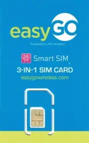 LOT OF 100 EASYGO Wireless PREPAID Sim Card Triple cut sim / AT&T Network