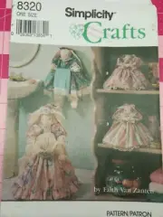 Vintage Simplicity Crafts Pattern 8320 Bathroom Bunnies 15” Bunny Clothes UNCUT