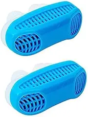 LingssssAnti Snore Snoring Devices Aids, 2 Pack 2 in 1 Anti Snore Nose Purifier Snore Stopper Nose Vents Solution Blocker Preventer Relief for Women Men to Stop Snoring Noise Silent Night Sleep (blue+blue)