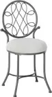 Vanity Stool Gray Makeup Sturdy Chair Seat Bedroom Cushion Bath Furniture Accent