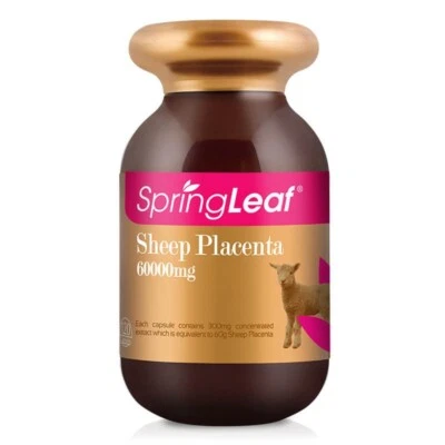 New Springleaf Sheep Placenta 60000mg 120 Capsules Spring Leaf