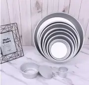 Multiple Sizes Aluminum Round Bread Cake Pan Bakeware Mold Baking Tray Mould