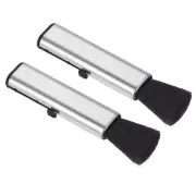 Keyboard Cleaning Brush, 2Pack Telescopic Window Groove Cleaning Brush Silver
