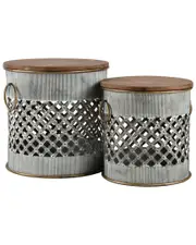 Artistic Home Set of 2 Parla Accent Stools