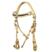 HILASON Western Horse Headstall Tack Genuine American Leather Tan
