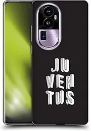 Head Case Designs Officially Licensed Juventus Football Club Logo Typography Art Soft Gel Case Compatible with Oppo Reno10 Pro+