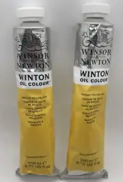 2 Winsor & Newton Winton Oil Color Paint 6.75oz Tube NAPLES YELLOW Hue 1437422