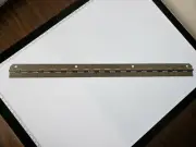 Aluminum Hinge (2 piece) Staked with Holes on one leaf 17" long X 1.25" wide