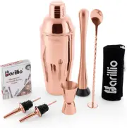 Rose Gold Mixology Bartender Kit - 8-Pc Stainless-Steel Travel Cocktail Shaker S