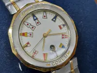 在飛比找Yahoo!奇摩拍賣優惠-☆ 十大名錶 CORUM 崑崙 海軍上將18K半金石英錶(V