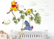 Winnie The Pooh Piglet Tigger Donkey Nursery kids Room Wall Decal Sticker