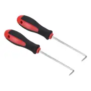 2pcs O-Ring 90° Pick 150mm Oil Seal Gasket Precision Puller Remover Tool, Red