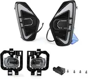 LED Front Driving Fog Lights Dynamic Daytime Running Light DRL With Wire Harness Compatible With Nissan Navara NP300 Frontier 2020-2022